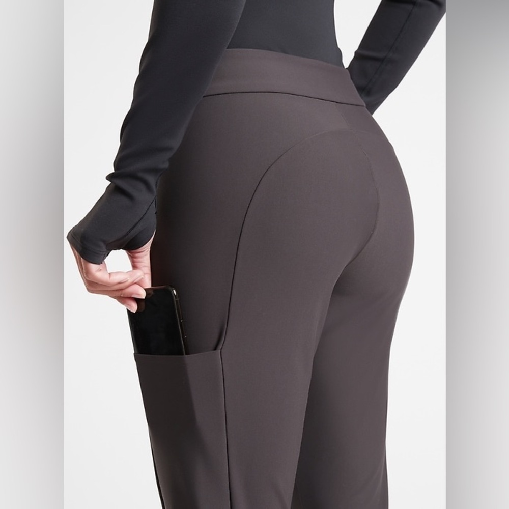 NWT Athlete Stellar Trouser in Shale - Dark Chocolate Brown, size 4 - Picture 2 of 13